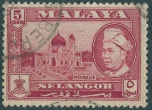 Malaysia Selangor 1957 SG119 5c Mosque FU