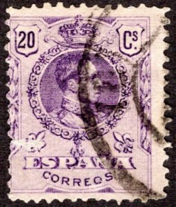 1920, Spain 20c, King Alfonso XIII, Used, Sc 317