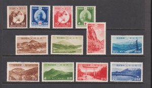 Japan - (HS) 3 Mint sets from 1939-40, cat. $ 73.90