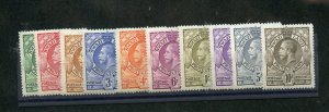SWAZILAND 1933 GEO V SCOTT #10-19  MINT HINGED