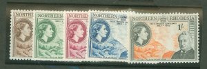 Northern Rhodesia #54-58 Mint (NH) Single (Complete Set)