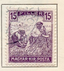 Hungary 1916-18 Early Issue Fine Used 15f. 141190