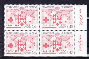 Monaco 2109 MNH 1999 Geneva Convention Anniv. Block