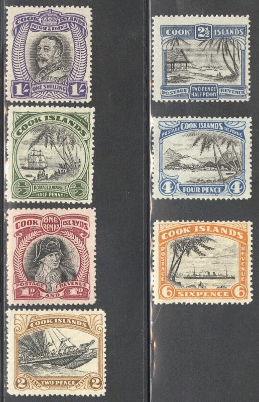 Cook Islands Stamps # 91-97 MLH VF Scott Value $37.45