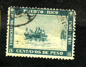 PUERTO RICO #133 USED FVF Cat $100