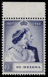 ST. HELENA GVI SG144, 10s violet blue SILVER WEDDING, NH MINT. Cat £30.