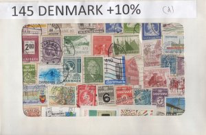 A Nice Selection Of 145 Mixed Condition Stamps From Denmark  #02 DENM145