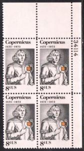 ALLY'S STAMPS US Plate Block Scott #1488 8c Copernicus - Scientist [4] MNH [STK] 
