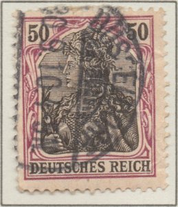 Germany Germania 50pf Lozenges watermark Deutsches Reich stamps 1905 SG90