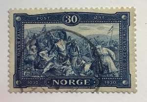 Norway 1930 Scott 153 used - 30o, Death of St.Olav in Battle of Stiklestad