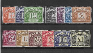 Great Britain Sc #J55-J67 set of 13 dues NH VF