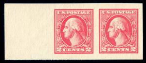 MOMEN: US STAMPS #534 PAIR MINT OG NH PSE GRADED CERT SUP-98