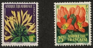 Fr. Equatorial Africa, Scott #200-01, Unused, Hinged Set