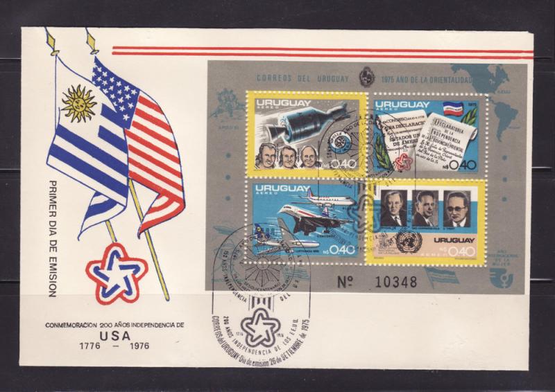 Uruguay C413 FDC American Bicentennial