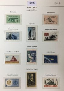 MOMEN: US STAMPS  1961-1965 MINT OG NH COLLECTION LOT #13047