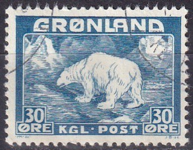 Greenland #7  F-VF Used  CV $7.25  (V4851)