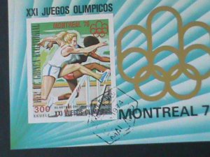 ​EQUARTORIAL GUINEA-OLYMPIC GAMES-MONTREAL'76 -CTO IMPERF S/S VERY FINE