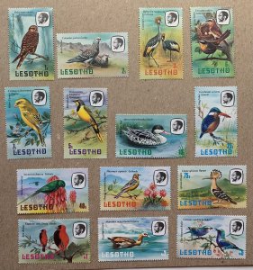 Lesotho 1981 Birds definitive set, MNH. Scott 321-334, CV $24.30