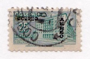 Colombia stamp #C229, used, 15 missing