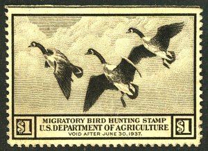 U.S. #RW3 MINT NG CREASES