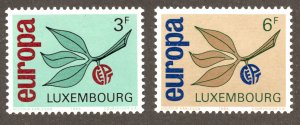 Luxembourg Scott 432-33 MNHOG - 1965 EUROPA Issue - SCV $0.75
