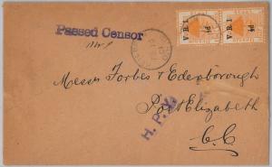 SOUTH AFRICA  Orange VRI -  POSTAL HISTORY - Cover from Heilbron 1901