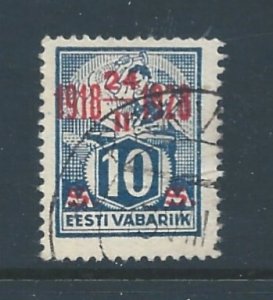 Estonia #86 Used 10s Blacksmith Surcharged