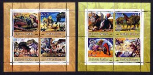 Eritrea, 2002 Cinderella issue. Dinosaurs on 2 sheets of 4. ^