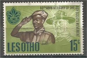 LESOTHO, 1967, used 15c, Boy Scout Scott 44