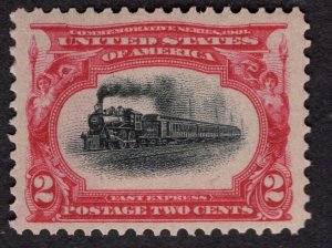 US #295 Extra Fine/Superb, Original Gum, Lightly Hinged.