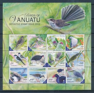 [110833] Vanuatu 2012 Birds v�gel oiseaux pigeon dove heron Miniature sheet MNH