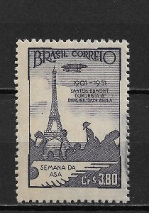 Brazil 1951, Eiffel Tower, Paris, $3.80Cr, Scott # 714,VF MNH**
