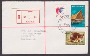 PAPUA NEW GUINEA 1971 Reg cover ex GOROKA - Relief No.1 cds.................U917