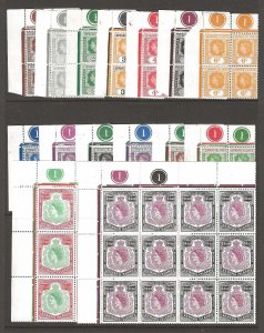 LEEWARD ISLANDS 1953 SG 126/40, 126a/138a MNH Cat £1025