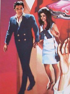 ​SHARJAH 1996-FAMOUS ROCK AND ROLL MOVIE STAR ELVIS -CTO S/S SHEET VERY  FINE