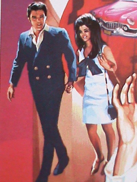 ​SHARJAH 1996-FAMOUS ROCK AND ROLL MOVIE STAR ELVIS -CTO S/S SHEET VERY  FINE