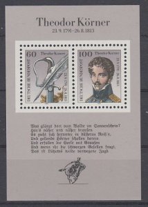 Germany 1991 Sc#1685 Mi#SS 25 mnh