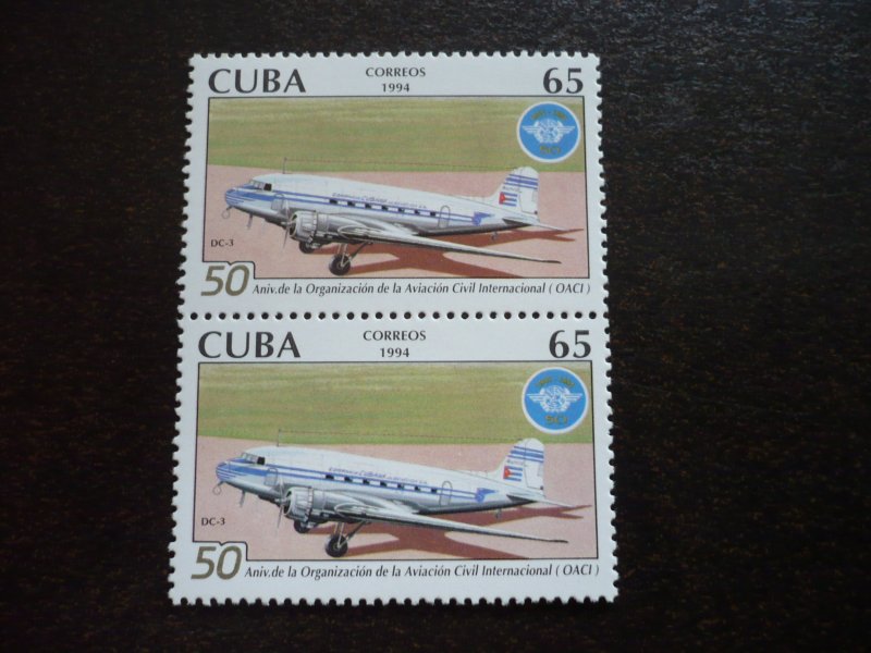 Stamps - Cuba - Scott#3609 - MNH Single Stamp in Pairs