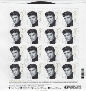 #5009 49cent ELVIS PRESLEY MUSIC ICON FULL MNH SHEET OF 16 STAMPS