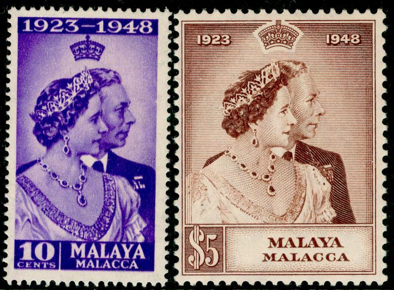 MALAYSIA - Malacca SG1-2, COMPLETE SET, NH MINT. Cat £35. RSW