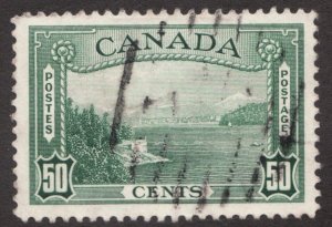 Canada 1938 #244 - 50¢ Vancouver Harbour, British Columbia - Used VF Cv$7.50