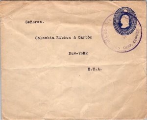 SCHALLSTAMPS COLOMBIA 1920-30 POSTAL HISTORY STATIONERY COVER ADDR USA