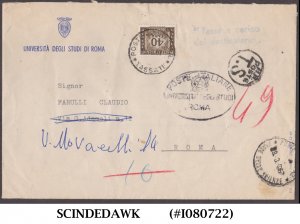 ITALY - 1966 UNIVERSITY OF ROME ENVELOPE WITH STAMP - USED