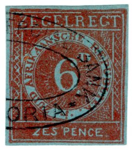(I.B) Transvaal Revenue : Duty Stamp 6d
