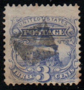 US #114 F/VF fainter cancel, nicely centered, Fresh!