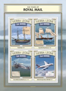 SIERRA LEONE - 2016 - Royal Mail - Perf 4v Sheet - Mint Never Hinged
