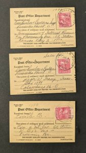 1952 Russels Point Ohio Post Office Department Receipts Covers