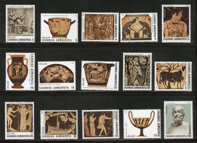 GREECE Scott 1472-86 MNH** 1983 set of (15)