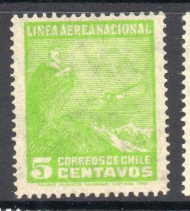 Chile 1920s-30s Airmail Early Issue Fine Mint Hinged Shade 5c. NW-13402
