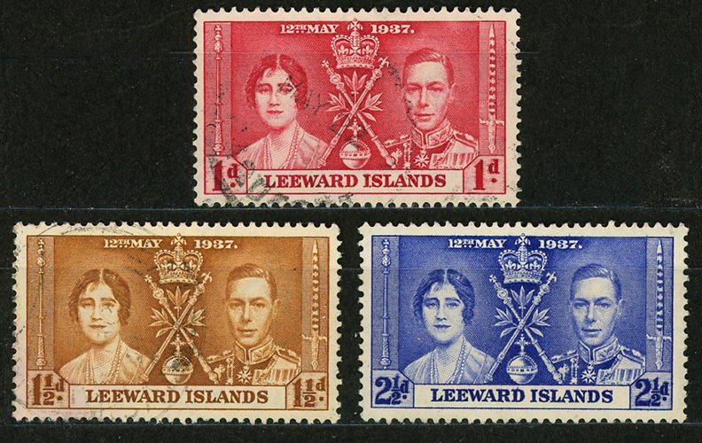 Leeward Islands 100-102 Used